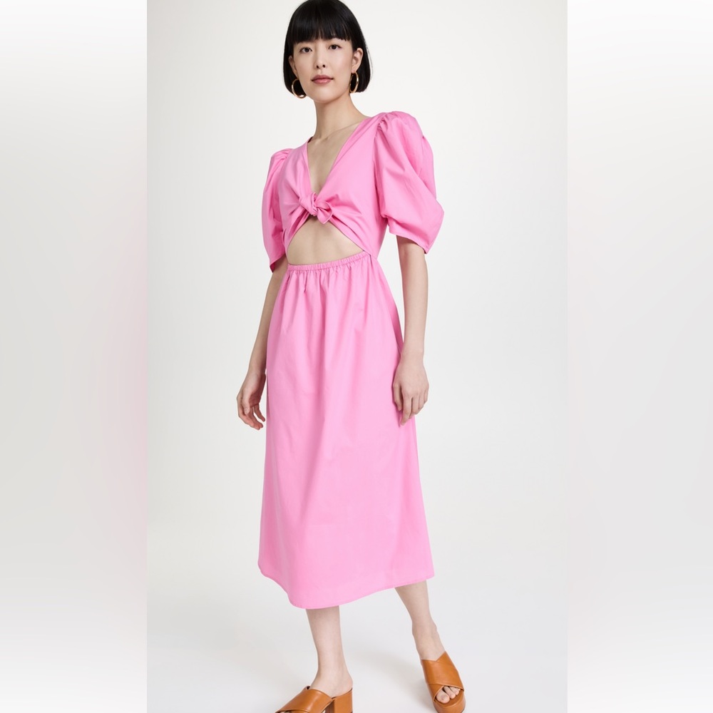 WAYF Peggy Twist Cut-Out Midi Dress- Size Small